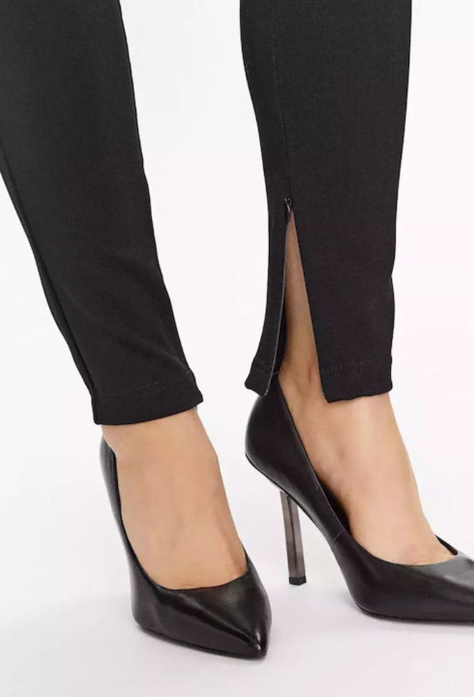 Guess Γυναικείο Ψηλόμεσο Υφασμάτινο Παντελόνι Μαύρο - Image 4