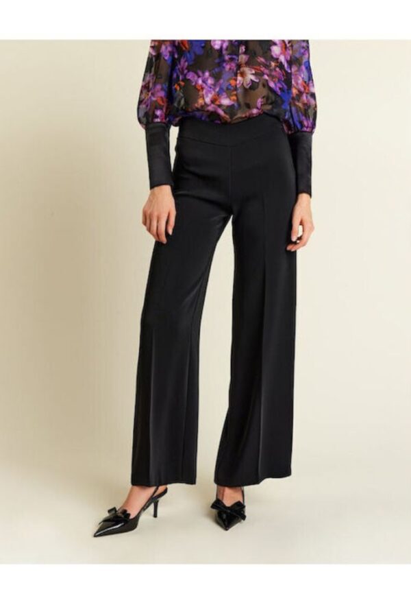 Forel Γυναικεία Κρεπ Παντελόνα Μαύρη