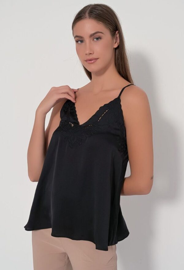 Fullah Sugah Τοπ με Τιράντα Μαύρο