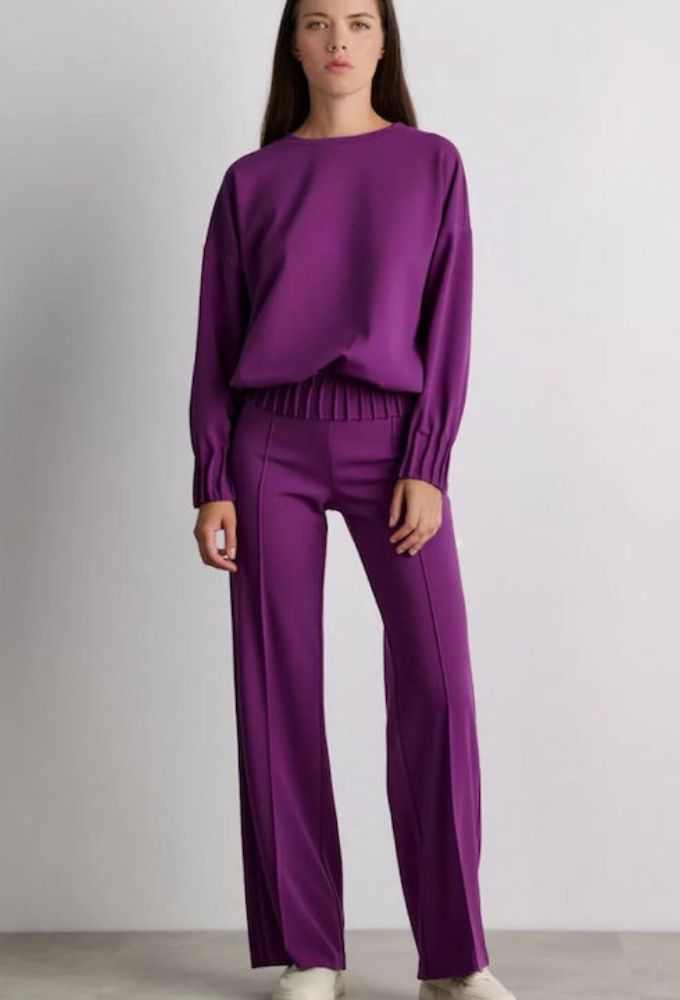 Forel Γυναικείο Υφασμάτινο Παντελόνι σε Κανονική Εφαρμογή Μωβ - Image 4