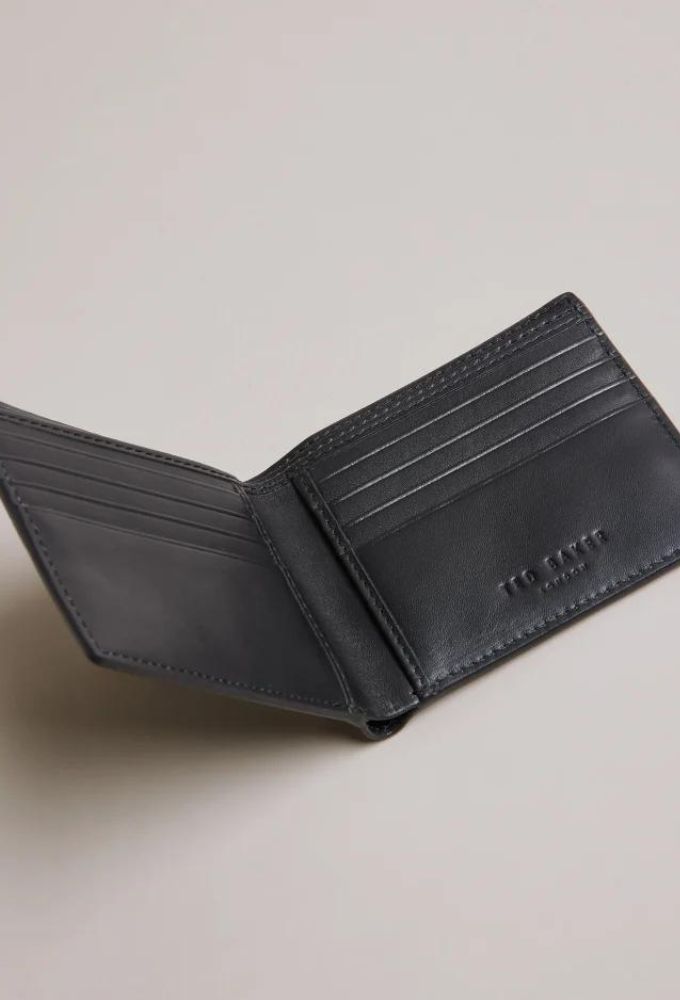 Ted Baker Δερμάτινο Κροκό Ανδρικό Πορτοφόλι Μαύρο - Image 2