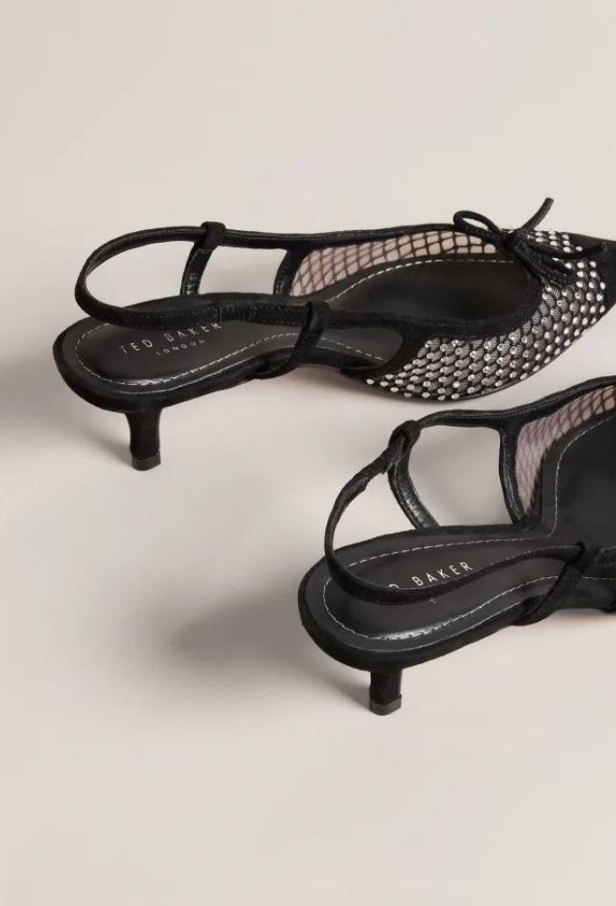 Ted Baker Γόβες Μαύρες από Κρυστάλλινο Διχτυωτό Δίχτυ - Image 4