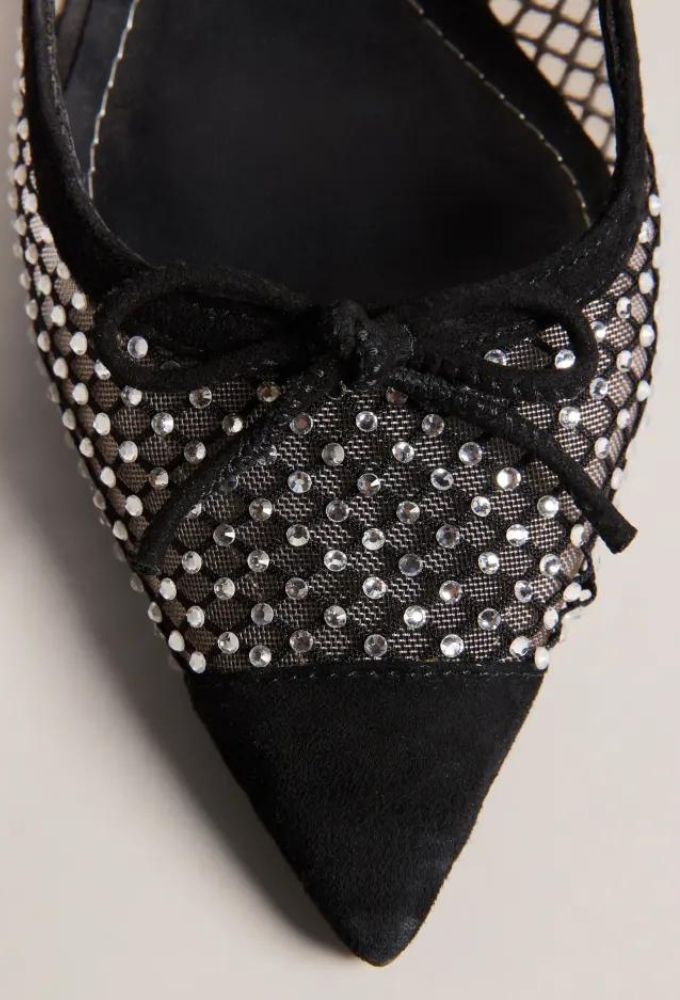 Ted Baker Γόβες Μαύρες από Κρυστάλλινο Διχτυωτό Δίχτυ - Image 2