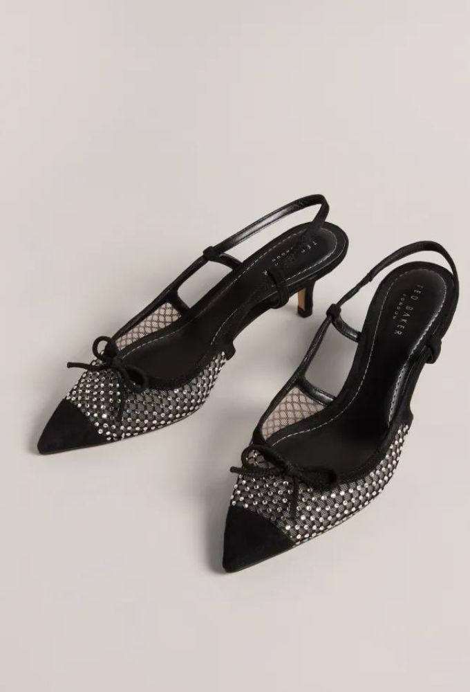 Ted Baker Γόβες Μαύρες από Κρυστάλλινο Διχτυωτό Δίχτυ - Image 3