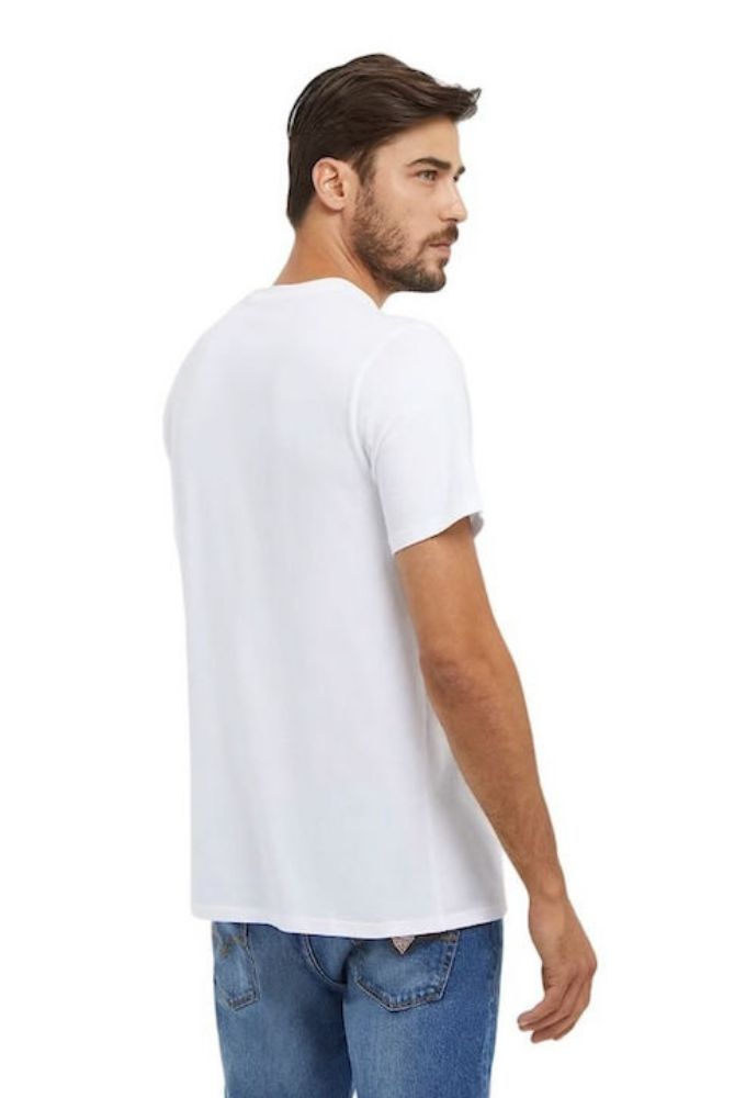 Guess Ανδρικό T-shirt Κοντομάνικο Λευκό - Image 2