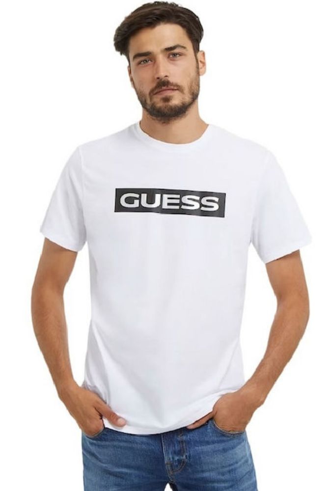 Guess Ανδρικό T-shirt Κοντομάνικο Λευκό