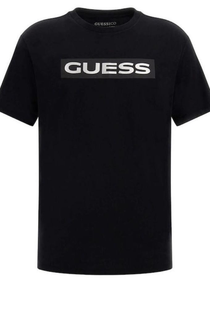 Guess Ανδρικό T-shirt Κοντομάνικο Μαύρο