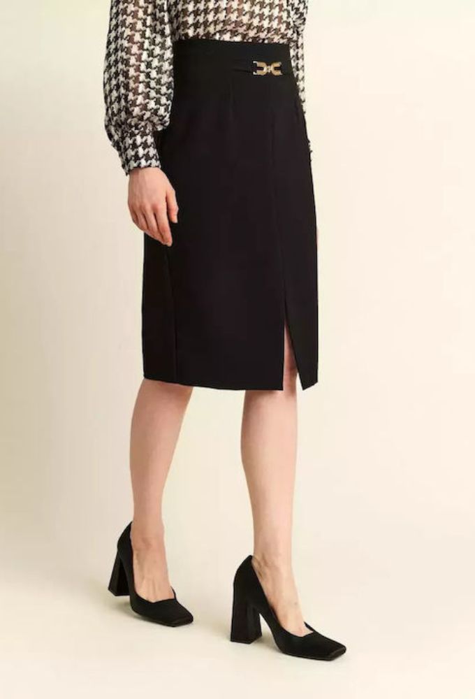 Forel Midi Φούστα σε Μαύρο Χρώμα - Image 4