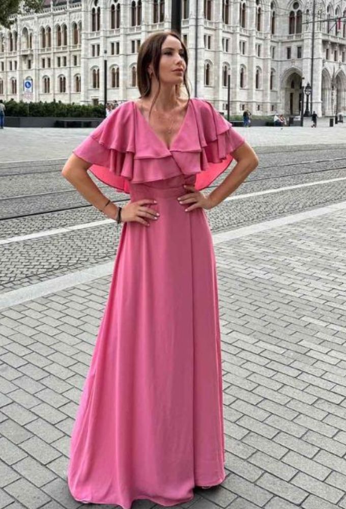 Shine2gether Maxi Αμπιγιε Ροζ Φόρεμα - Image 3