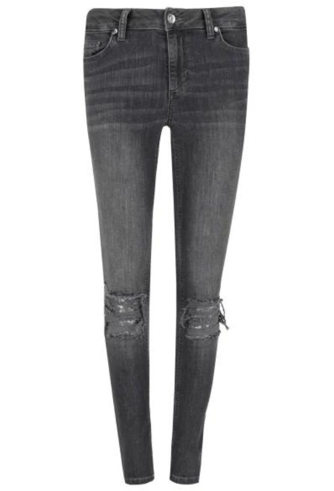 Liu Jo Γυναικείο Skinny Fit Τζιν Παντελόνι Γκρί Σκούρο - Image 5