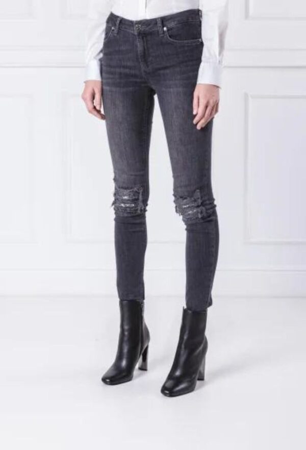 Liu Jo Γυναικείο Skinny Fit Τζιν Παντελόνι Γκρί Σκούρο