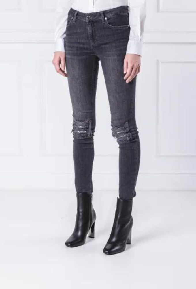 Liu Jo Γυναικείο Skinny Fit Τζιν Παντελόνι Γκρί Σκούρο