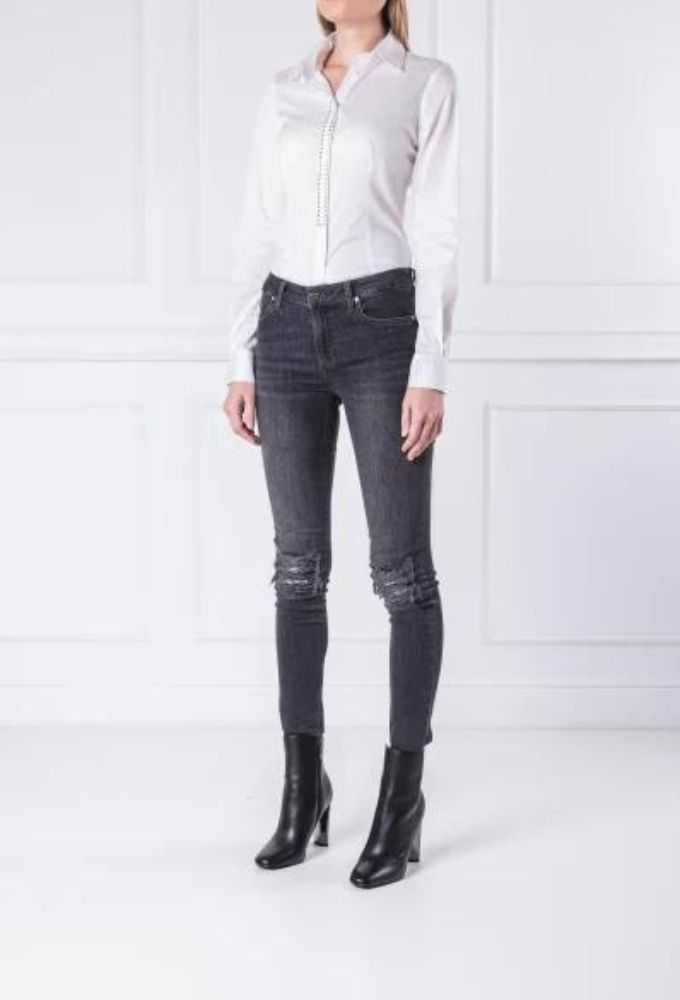 Liu Jo Γυναικείο Skinny Fit Τζιν Παντελόνι Γκρί Σκούρο - Image 4