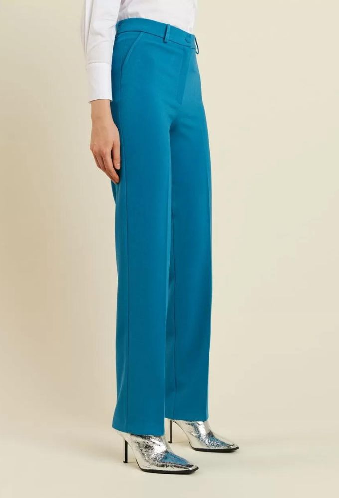 Forel Γυναικείο Παντελόνι Κρεπ σε Ίσια Γραμμή Ουρανί - Image 3