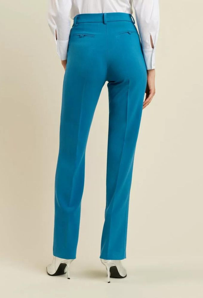 Forel Γυναικείο Παντελόνι Κρεπ σε Ίσια Γραμμή Ουρανί - Image 2