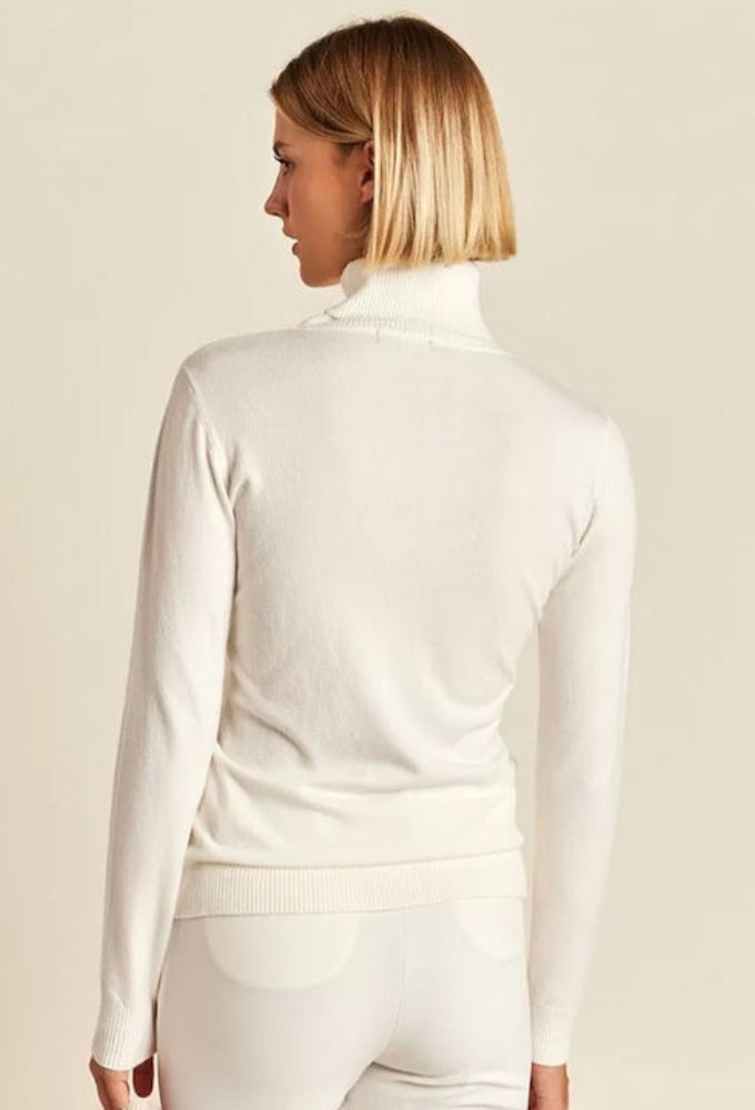 Forel Γυναικείο Μακρυμάνικο Πουλόβερ Ζιβάγκο Εκρού - Image 2