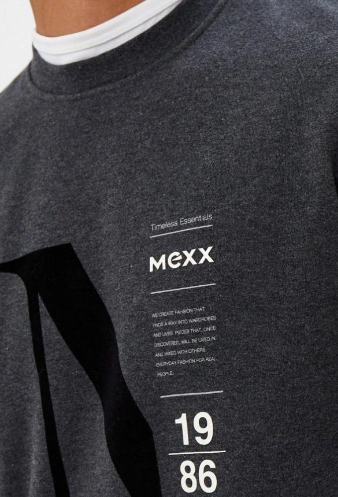 Mexx Aνδρικό Φούτερ Ανθρακί - Image 3