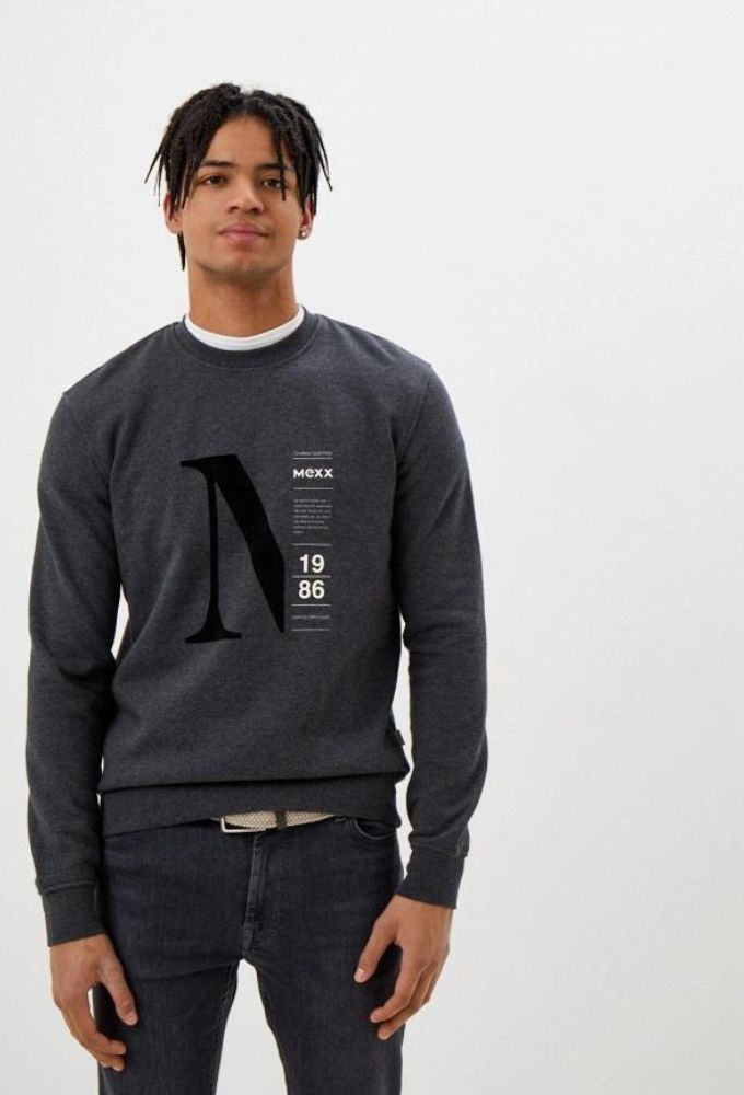 Mexx Aνδρικό Φούτερ Ανθρακί