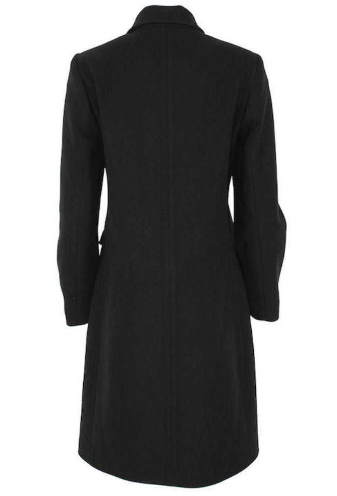 Forel Γυναικείο Μαύρο Παλτό με Κουμπιά - Image 2