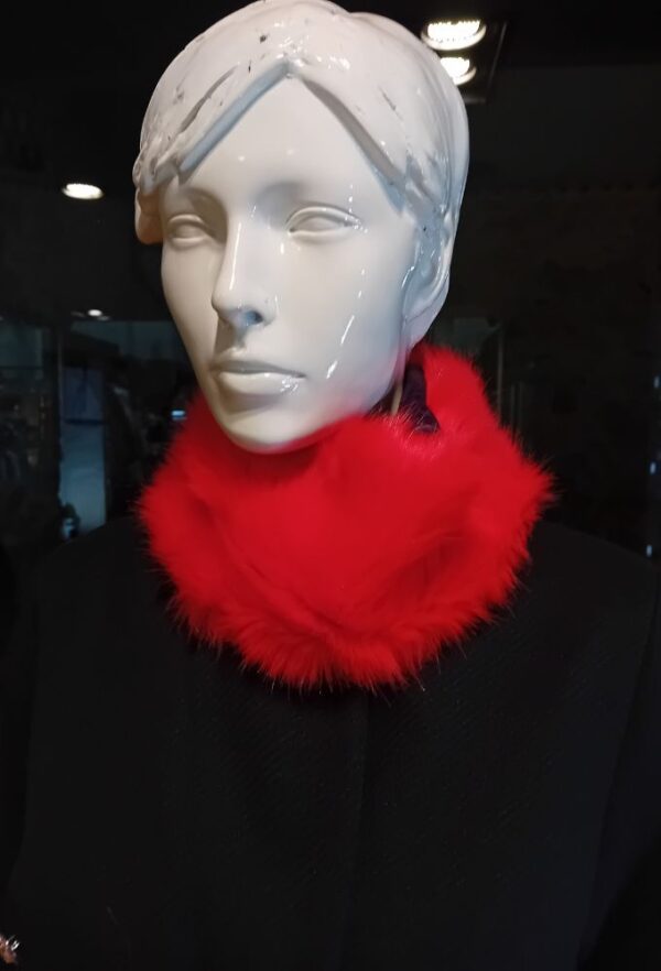 Mexx Γυναικείος Λαιμός Κασκόλ Κόκκινος Γούνα