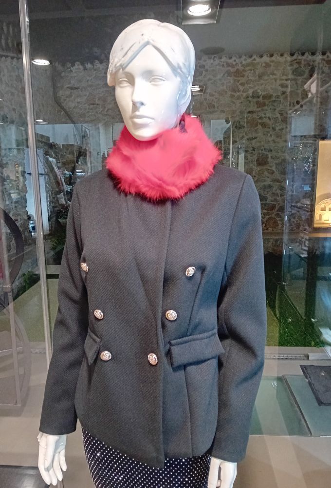 Mexx Γυναικείος Λαιμός Κασκόλ Κόκκινος Γούνα - Image 6