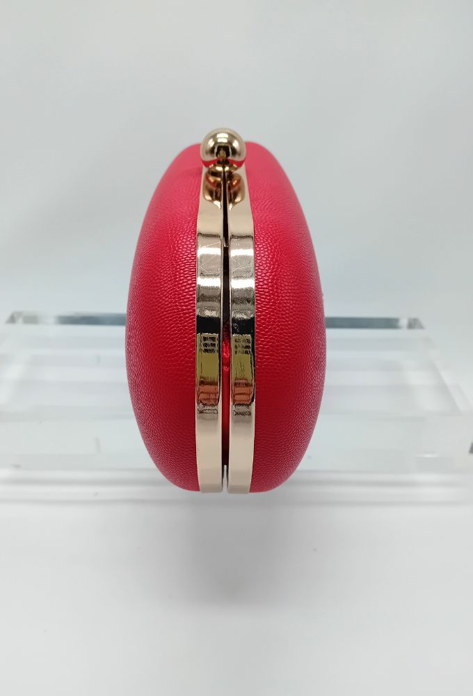 Fragola Κόκκινο Clutch Τσαντάκι με Χρυσή Αλυσίδα - Image 5