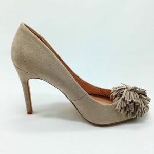 Corina Γυναικείες Γόβες Γκρι Ανοιχτό με Ψηλό Τακούνι