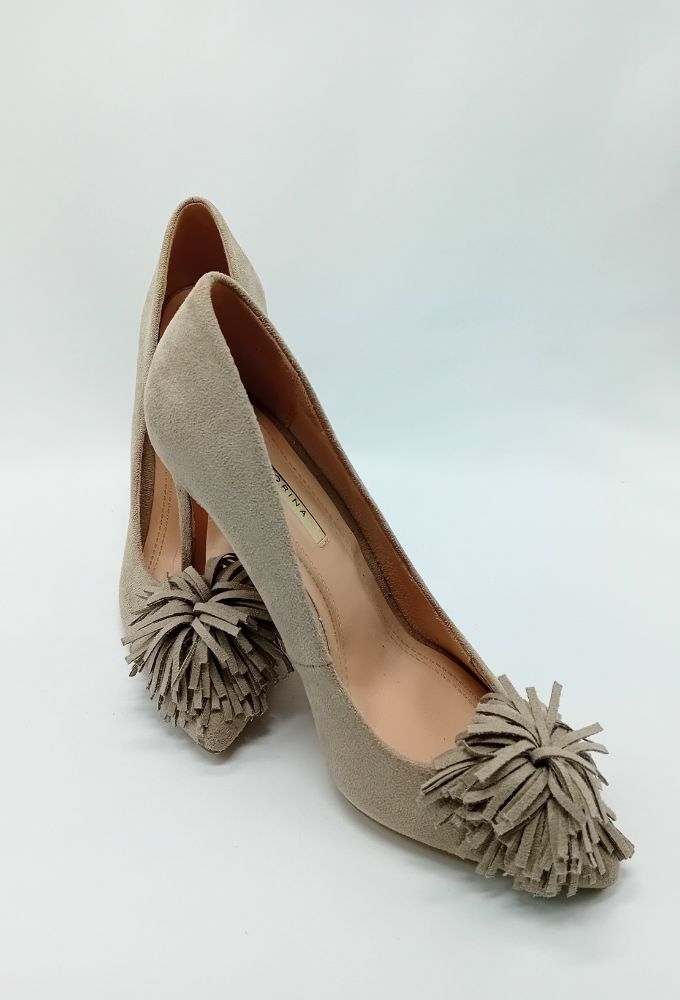 Corina Γυναικείες Γόβες Γκρι Ανοιχτό με Ψηλό Τακούνι - Image 2