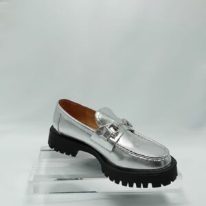 Corina Γυναικεία Moκασίνια Ασημί