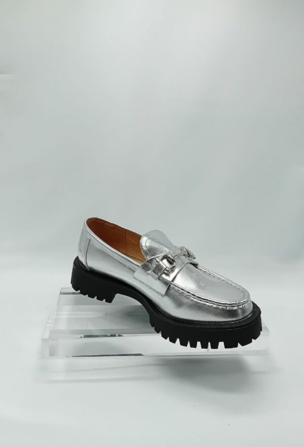 Corina Γυναικεία Moκασίνια Ασημί