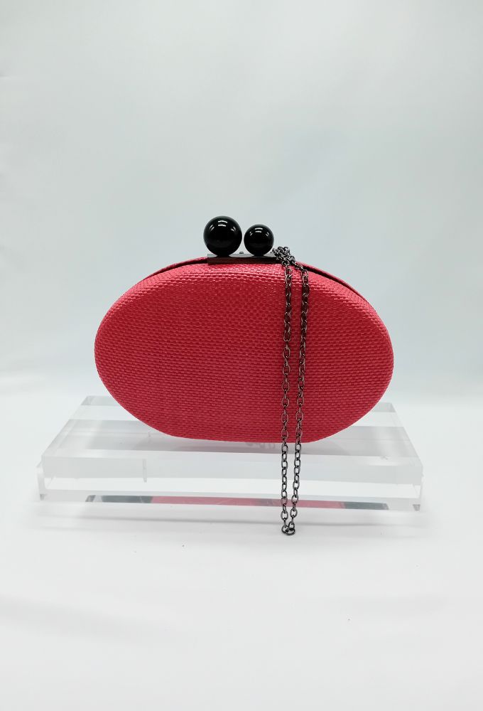 Fragola Κόκκινο Ανοιχτό Clutch Τσαντάκι με Αλυσίδα - Image 2