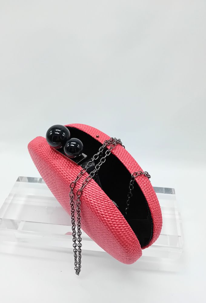 Fragola Κόκκινο Ανοιχτό Clutch Τσαντάκι με Αλυσίδα - Image 6