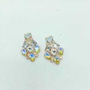 Cobbi Σκουλαρίκια Κρεμαστά με Άσπρες Ιριδίζουσες Πέτρες