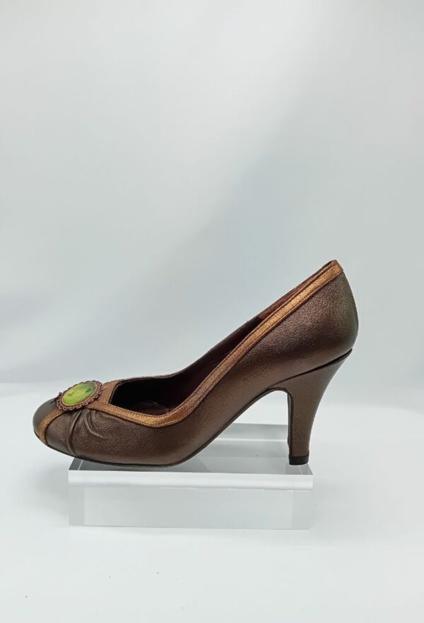 Salvadorsapena Vintage Γυναικείες Δερμάτινες Καφέ/Bronze Γόβες