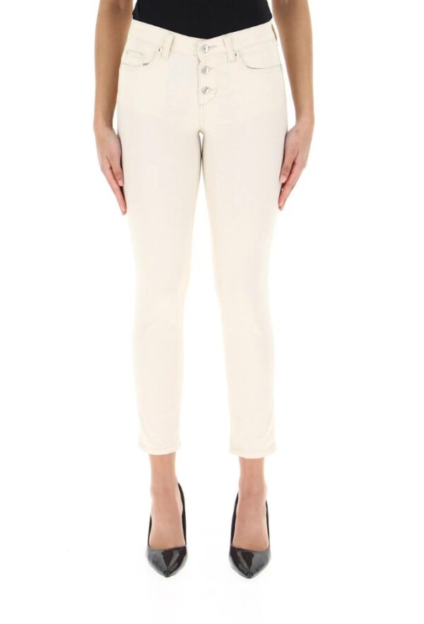 Liu Jo Γυναικείο Παντελόνι Skinny Jean Εκρού