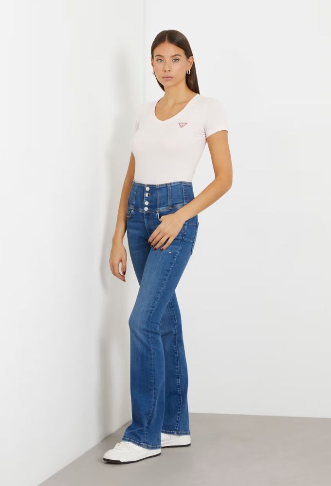 Guess Γυναικείο T-shirt Ροζ - Image 3