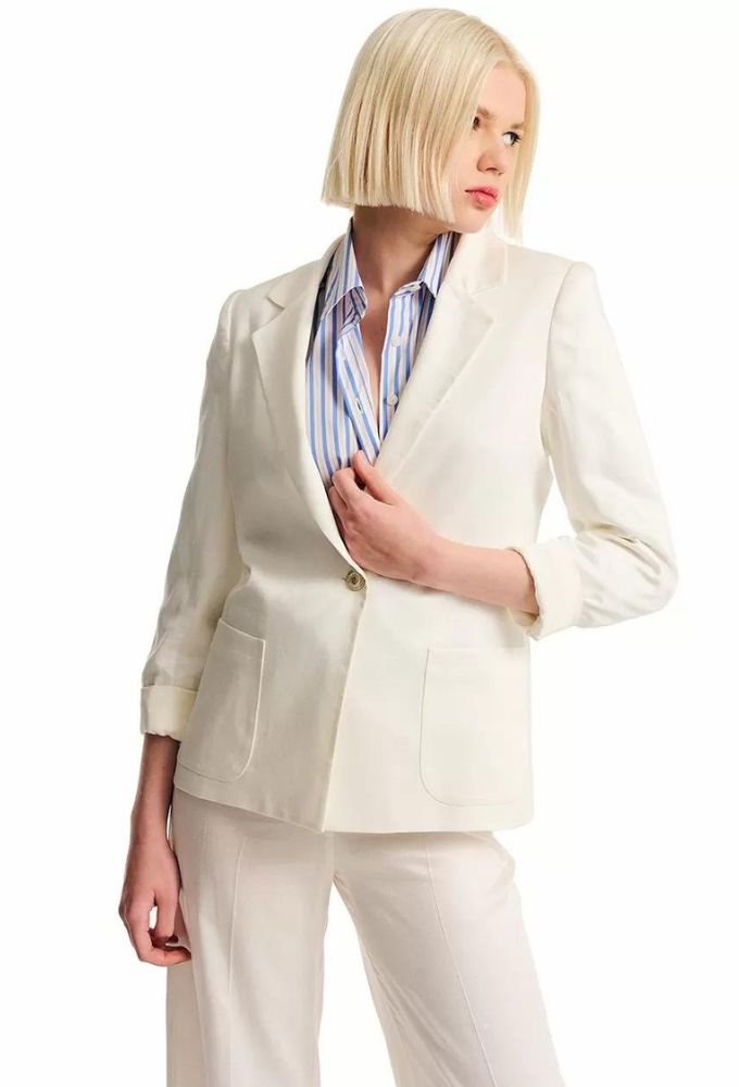 Forel Γυναικείο Μεσάτο Σακάκι Εκρού