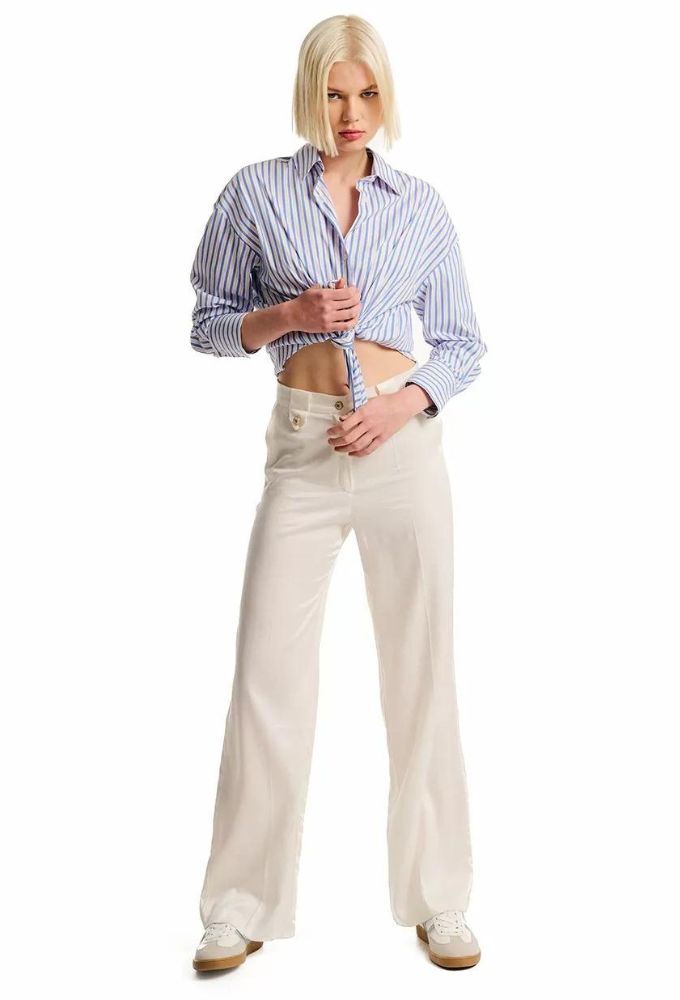 Forel Γυναικείο Εκρού Παντελόνι σε Ίσια Γραμμή - Image 2