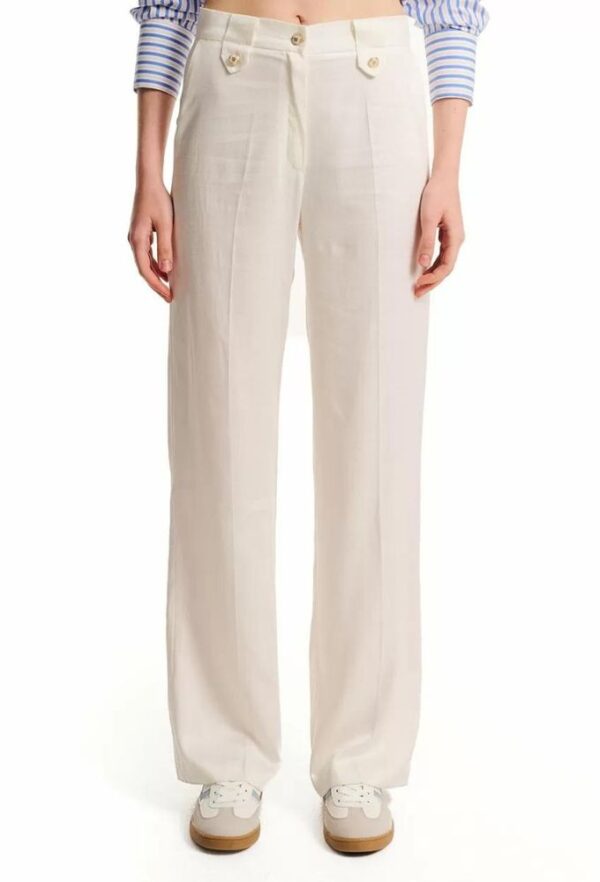 Forel Γυναικείο Εκρού Παντελόνι σε Ίσια Γραμμή