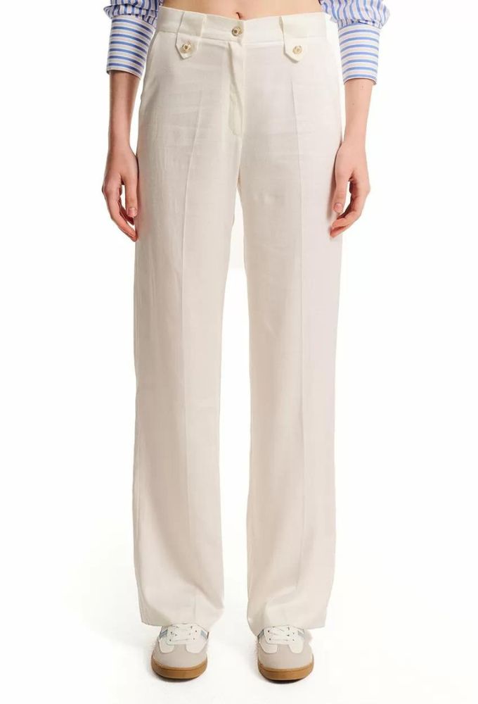 Forel Γυναικείο Εκρού Παντελόνι σε Ίσια Γραμμή
