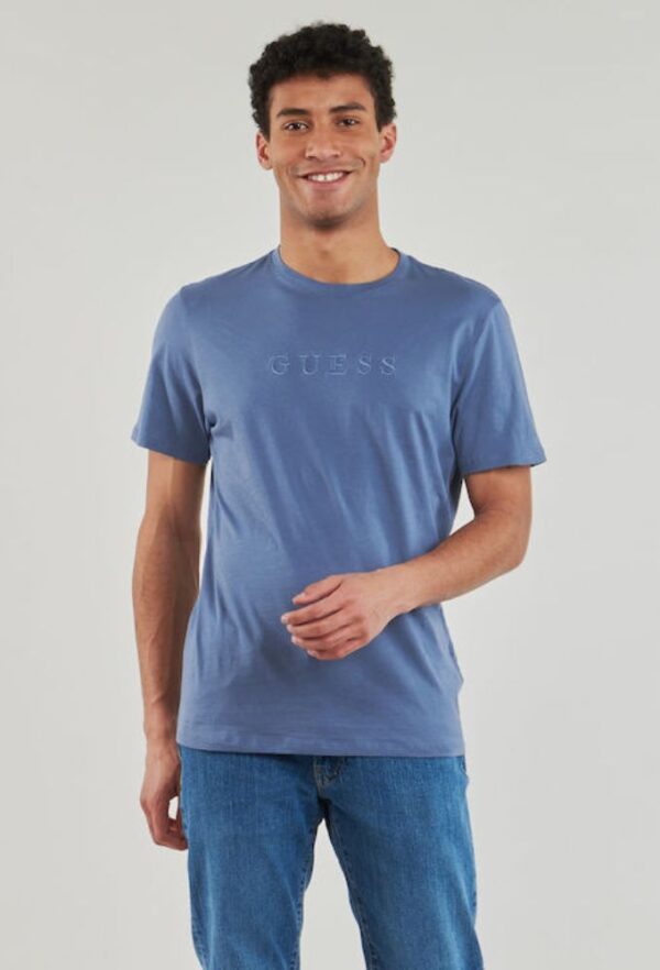 Guess Ανδρικό T-shirt Κοντομάνικο Μπλέ