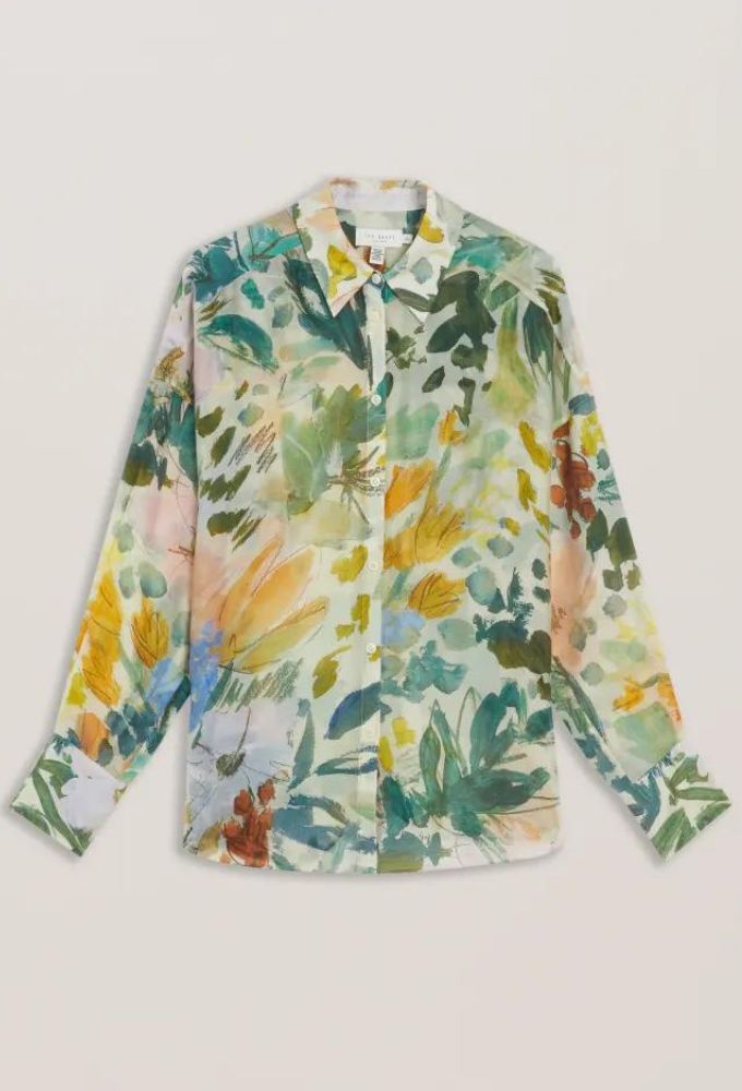 Ted Baker Γυναικείο Oversized Floral Πουκάμισο - Image 7