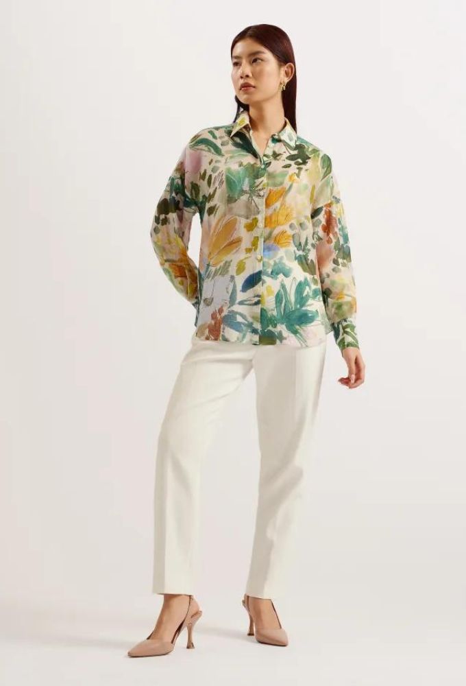 Ted Baker Γυναικείο Oversized Floral Πουκάμισο - Image 3