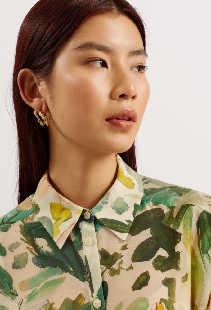 Ted Baker Γυναικείο Oversized Floral Πουκάμισο - Image 4