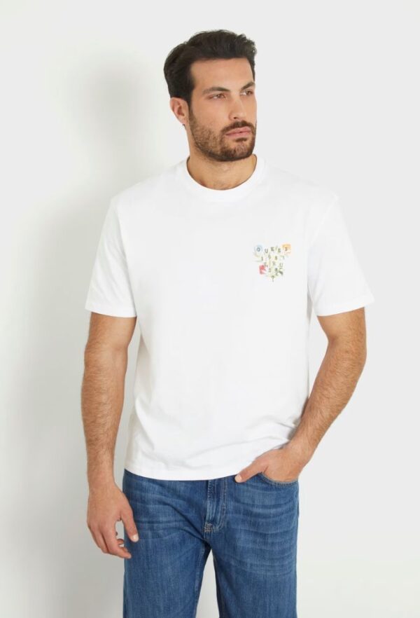 Guess Ανδρικό T-shirt Κοντομάνικο Λευκό