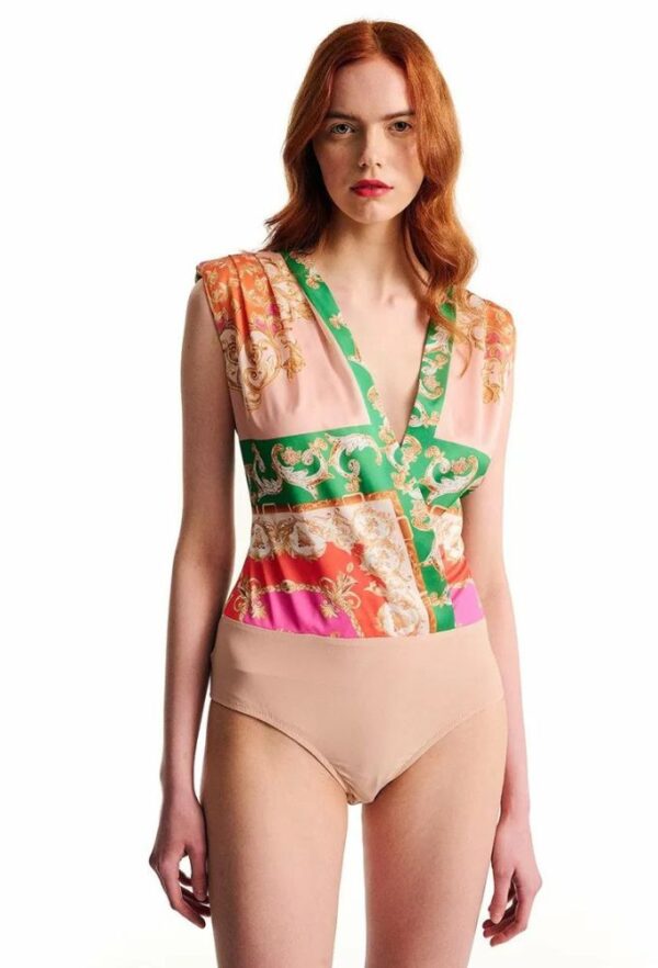 Forel Γυναικείο Κορμάκι Εμπριμέ Πράσινο