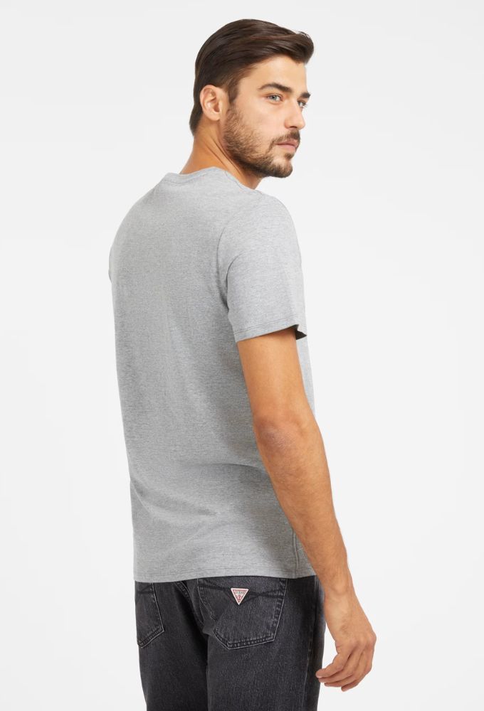 Guess Ανδρικό T-shirt Κοντομάνικο Γκρι - Image 2