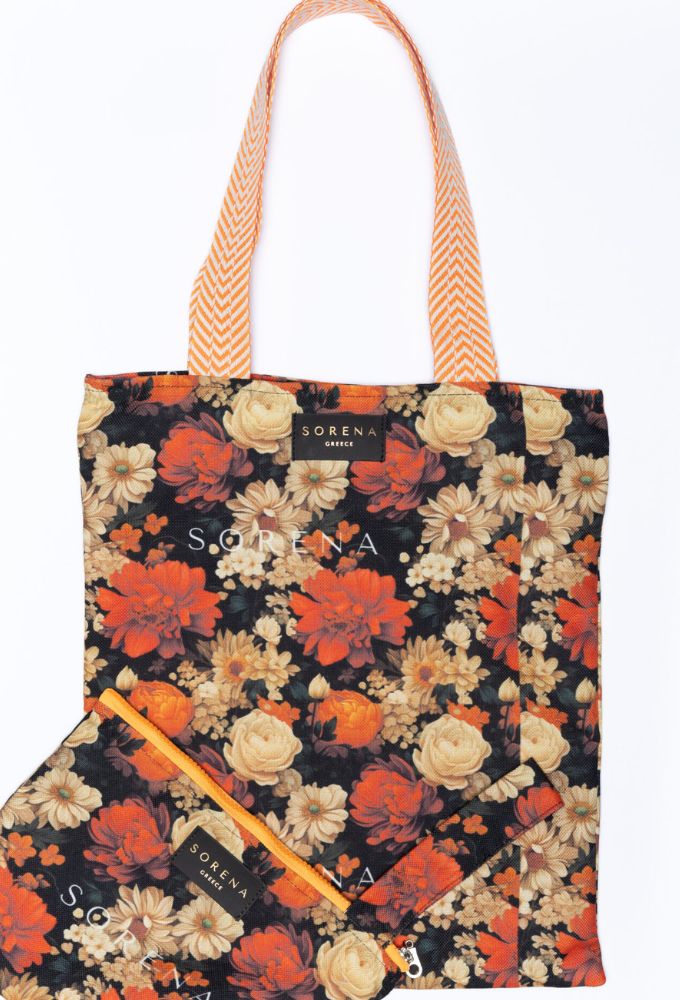 Sorena Χειροποίητη Τσάντα Shopper Flowers