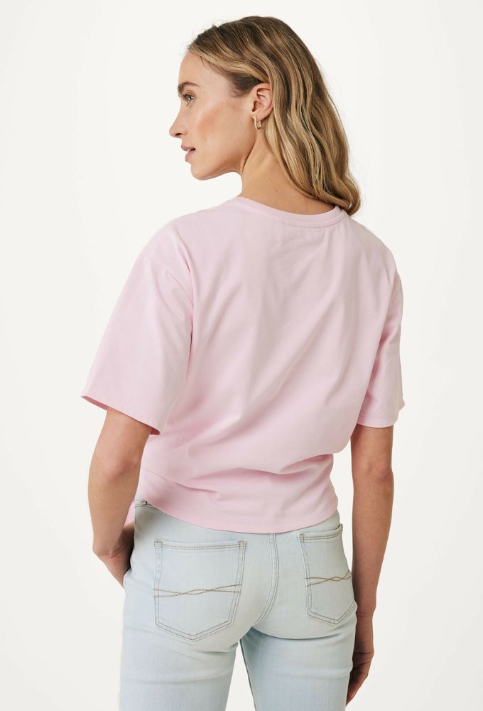 Mexx Fashion Γυναικείο T-shirt Ροζ με Δέσιμο Μπροστά - Image 3