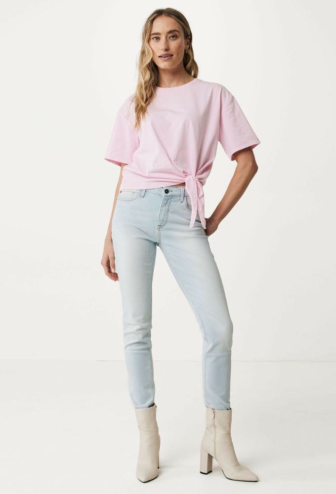 Mexx Fashion Γυναικείο T-shirt Ροζ με Δέσιμο Μπροστά - Image 2